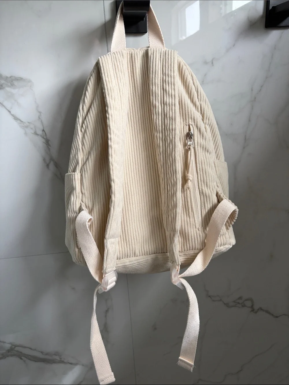 Unbranded Cream Corduroy Everyday Backpack